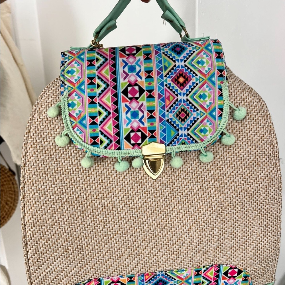 backpack 
Colorful Geometric Patterned Women's Bag